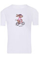 NU. BY HOLOKOLO Cyklistické tričko s krátkym rukávom - PEDAL POWER - biela
