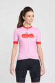 RIVANELLE BY HOLOKOLO Cyklistický dres s krátkym rukávom - FRUIT LADY - ružová/červená