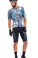 ALÉ Cyklistický dres s krátkym rukávom - SKULL - svetlo modrá/šedá
