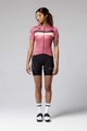 GOBIK Cyklistický dres s krátkym rukávom - STARK LADY - bordová/ružová/žltá