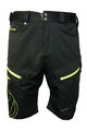 HAVEN Cyklistické nohavice krátke bez trakov - NAVAHO SLIMFIT - čierna/zelená