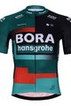 BONAVELO Cyklistický krátky dres a krátke nohavice - BORA 2023 - červená/čierna/zelená