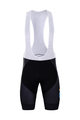 BONAVELO Cyklistické nohavice krátke s trakmi - DSM 2022 - čierna/modrá