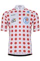BONAVELO Cyklistický dres s krátkym rukávom - TOUR DE FRANCE 2024 - biela/červená