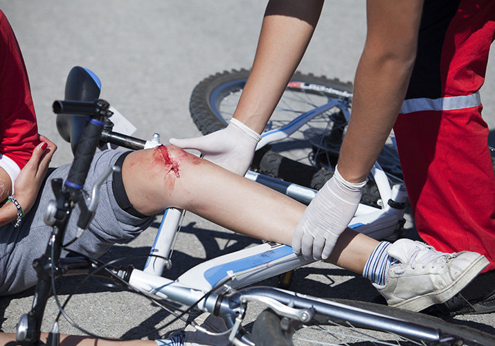 Prvá pomoc pri páde z bicykla