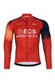 BONAVELO Cyklistický zimný dres a nohavice - INEOS 2023 WINTER - modrá/čierna/červená
