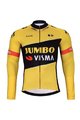 BONAVELO Cyklistický zimný dres a nohavice - JUMBO-VISMA 2024 WNT - žltá/čierna