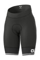 ALÉ Cyklistické nohavice krátke bez trakov - SOLID BLEND LADY - čierna/biela