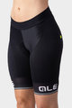 ALÉ Cyklistické nohavice krátke bez trakov - SOLID BLEND LADY - čierna/biela