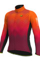 ALÉ Cyklistický dres s dlhým rukávom zimný - R-EV1 CLIMA PROTECTION 2.0 VELOCITY WIND G+ - oranžová/čierna