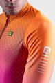 ALÉ Cyklistický dres s dlhým rukávom zimný - R-EV1 CLIMA PROTECTION 2.0 VELOCITY WIND G+ - oranžová/čierna