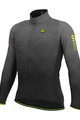 ALÉ Cyklistický dres s dlhým rukávom zimný - R-EV1 CLIMA PROTECTION 2.0 VELOCITY WIND G+ - šedá/čierna