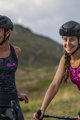 ALÉ Cyklistický dres bez rukávov - SOLID TRIANGLES LADY - ružová/fialová