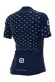 ALÉ Cyklistický dres s krátkym rukávom - PRR STARS LADY - modrá/biela