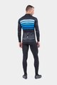 ALÉ Cyklistický dres s dlhým rukávom zimný - PR-R SOMBRA WOOL THERMO - čierna/modrá