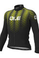 ALÉ Cyklistický dres s dlhým rukávom zimný - SOLID THORN - čierna/žltá
