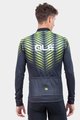 ALÉ Cyklistický dres s dlhým rukávom zimný - SOLID THORN - čierna/žltá