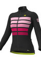 ALÉ Cyklistický dres s dlhým rukávom zimný - PR-R SOMBRA WOOL THERMO - čierna/ružová