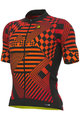 ALÉ Cyklistický dres s krátkym rukávom - PR-S CHECKER - červená
