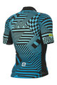 ALÉ Cyklistický dres s krátkym rukávom - PR-S CHECKER - svetlo modrá