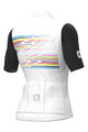 ALÉ Cyklistický dres s krátkym rukávom - PR-S LOGO LADY - biela