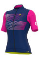 ALÉ Cyklistický dres s krátkym rukávom - PR-S LOGO LADY - fialová/ružová