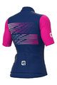 ALÉ Cyklistický dres s krátkym rukávom - PR-S LOGO LADY - fialová/ružová
