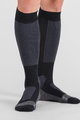 SPORTFUL Cyklistické podkolienky - WARM WOOL LONG - čierna/šedá