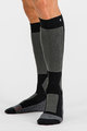 SPORTFUL Cyklistické podkolienky - WARM WOOL LONG - čierna/šedá