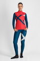 SPORTFUL Cyklistický dres s dlhým rukávom zimný - SQUADRA W - červená/modrá