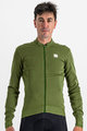 SPORTFUL Cyklistický dres s dlhým rukávom zimný - MONOCROM THERMAL - zelená