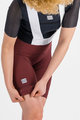 SPORTFUL Cyklistické nohavice krátke s trakmi - BODYFIT - bordová