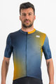 SPORTFUL Cyklistický dres s krátkym rukávom - ROCKET - modrá/žltá