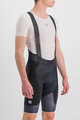 SPORTFUL Cyklistické nohavice krátke s trakmi - SHIELD - čierna