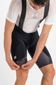 SPORTFUL Cyklistické nohavice krátke s trakmi - SHIELD - čierna