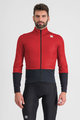 SPORTFUL Cyklistická vetruodolná bunda - TOTAL COMFORT - červená/čierna