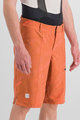 SPORTFUL Cyklistické nohavice krátke bez trakov - CLIFF GIARA - oranžová