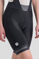 SPORTFUL Cyklistické nohavice krátke s trakmi - NEO - čierna