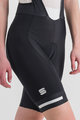 SPORTFUL Cyklistické nohavice krátke s trakmi - NEO - čierna/biela