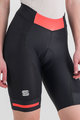 SPORTFUL Cyklistické nohavice krátke bez trakov - NEO - čierna/červená