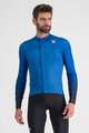 SPORTFUL Cyklistický dres s dlhým rukávom zimný - BODYFIT PRO - modrá