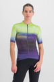 SPORTFUL Cyklistický dres s krátkym rukávom - FLOW SUPERGIARA - svetlo zelená/fialová