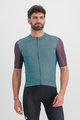 SPORTFUL Cyklistický dres s krátkym rukávom - CHECKMATE - modrá/fialová