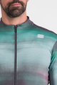 SPORTFUL Cyklistický dres s dlhým rukávom zimný - FLOW SUPERGIARA THERMAL - zelená/fialová