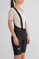 SPORTFUL Cyklistické nohavice krátke s trakmi - SRK W - čierna