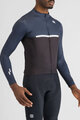 SPORTFUL Cyklistický dres s dlhým rukávom zimný - PISTA THERMAL - čierna/modrá