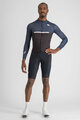 SPORTFUL Cyklistický dres s dlhým rukávom zimný - PISTA THERMAL - čierna/modrá