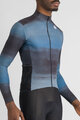 SPORTFUL Cyklistický dres s dlhým rukávom zimný - FLOW SUPERGIARA THERMAL - modrá