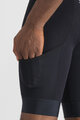 SPORTFUL Cyklistické nohavice krátke s trakmi - SUPERGIARA 2 - čierna