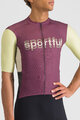 SPORTFUL Cyklistický dres s krátkym rukávom - SUPERGIARA LOGO - bordová/žltá